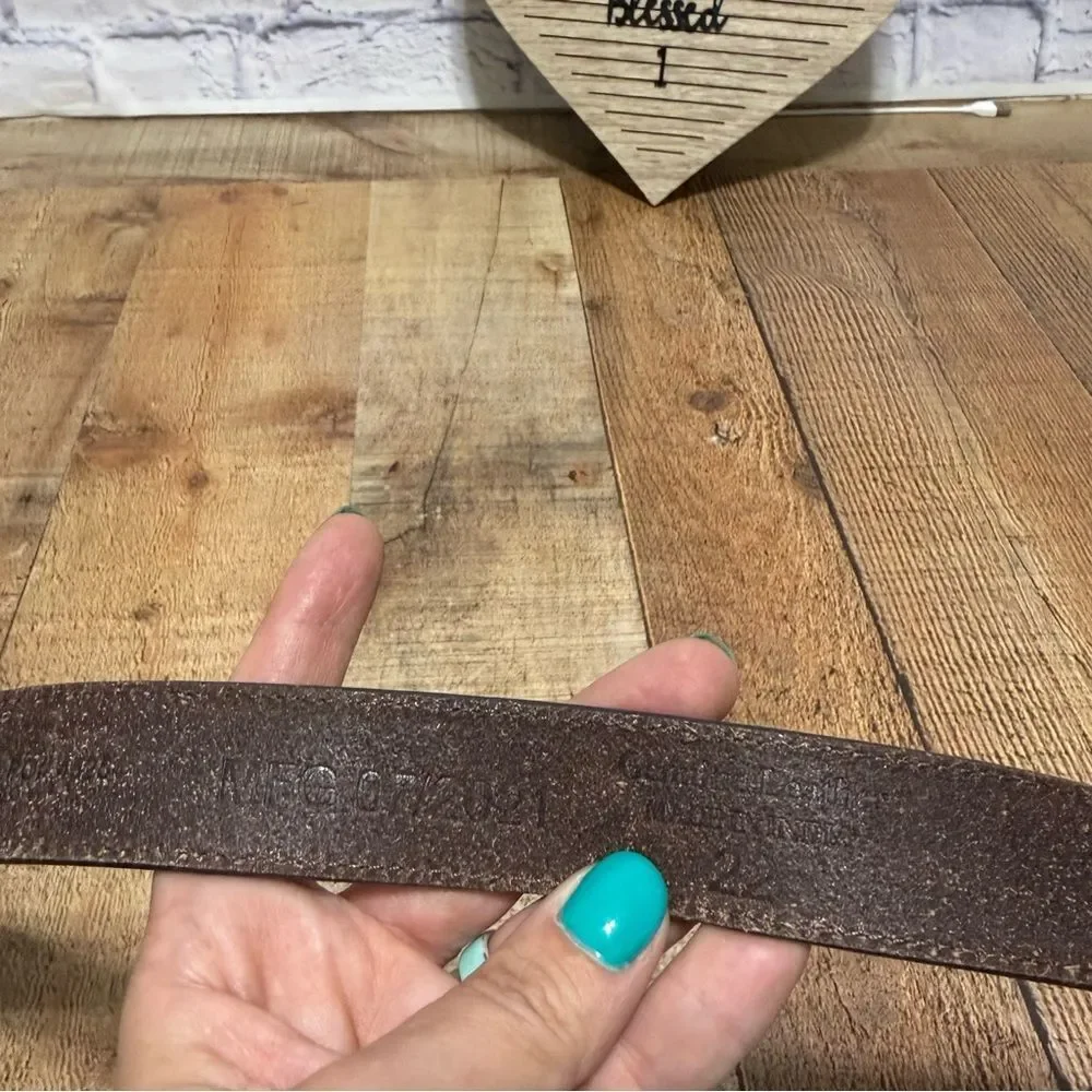 Shyanne Girls Leather Belt Brown Size 22